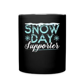 Snow Day Supporter Ice Cold Snowy Winter Season - Full Colour Mug - black - Front