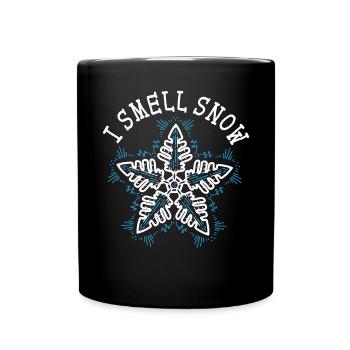 Snow Must Go On Ice Cold Snowy Winter Season - Full Colour Mug - black - Front