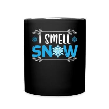 I Smell Snow Lover Ice Cold Snowy Winter Season - Full Colour Mug - black - Front