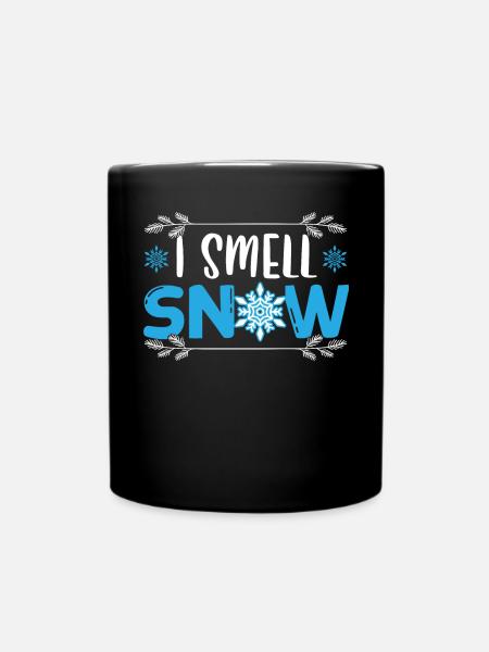 Ich rieche Schneeliebhaber Eis kalt Schnee Wintersaison - Tasse einfarbig - Schwarz