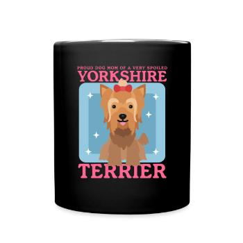 Yorkshire Terrier Maman Chien Propriétaire Cadeau - Mug uni - noir - Devant