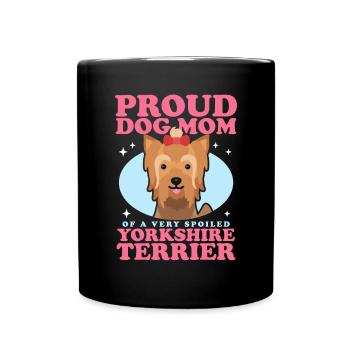 Yorkshire Terrier Maman Chien Chien Propriétaire Cadeau - Mug uni - noir - Devant