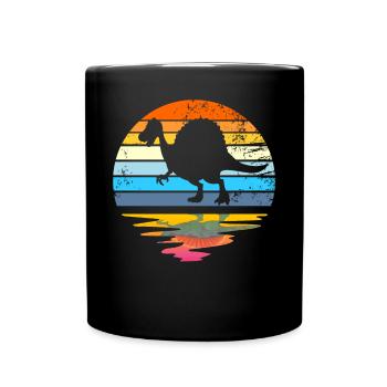 Spinosaurus retro dinosaurliebhaber kinder spinosa - Tasse einfarbig - Schwarz - Vorne