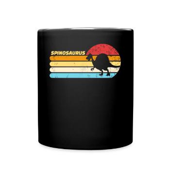 Spinosaurus retro dinosaurliebhaber kinder spinosa - Tasse einfarbig - Schwarz - Vorne