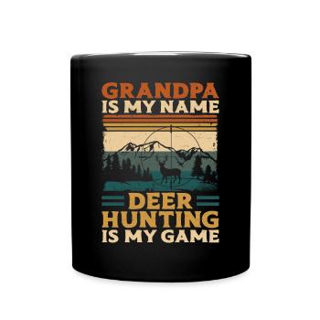 Buck Deer Hunting Hunter - Tasse einfarbig - Schwarz - Vorne