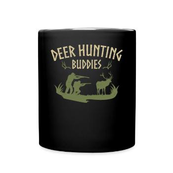 Chasse au cerf chasseur de cerfs - Mug uni - noir - Devant