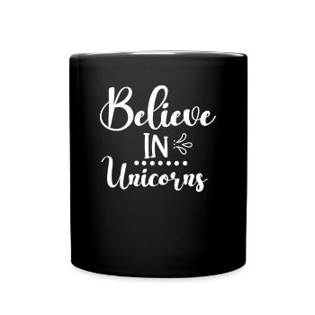 Belief in Unicorn Unicorn - Full Colour Mug - black - Front