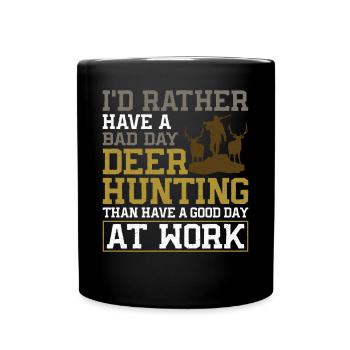 Chasseur de cerfs buck J’aurais - Mug uni - noir - Devant