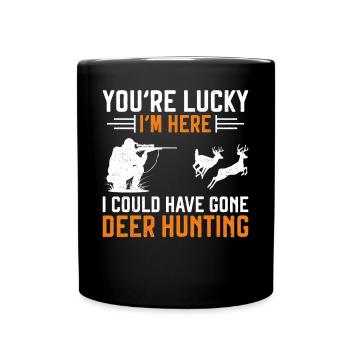 Chasseur de cerfs Buck Vous êtes - Mug uni - noir - Devant