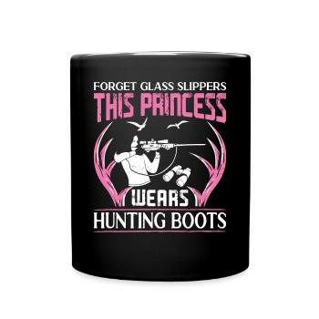 Buck Deer Hunting Hunter Girl - Full Colour Mug - black - Front