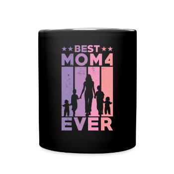 Meilleure mère de tous les temps Retro Four Kids Best - Mug uni - noir - Devant