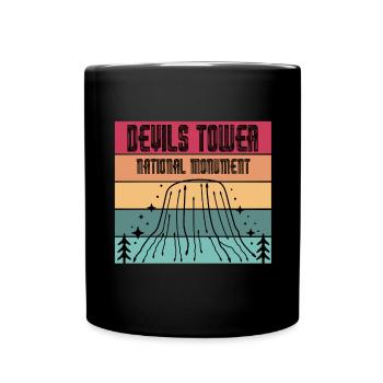 Devils Tower Wyoming National Monument Hiking Nature - Full Colour Mug - black - Front