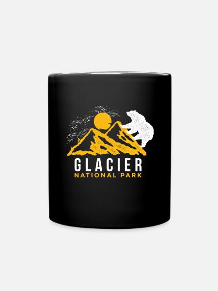 Glacier Nationalpark Montana Wildnis Souvenir Bär - Tasse einfarbig - Schwarz