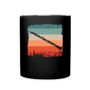 Clarinettiste Retro Clarinet Silhouette - Mug uni - noir - Devant