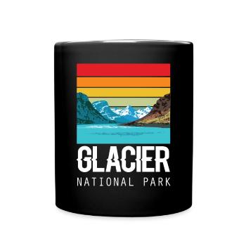 Glacier National Park Souvenir Montana États-Unis - Mug uni - noir - Devant