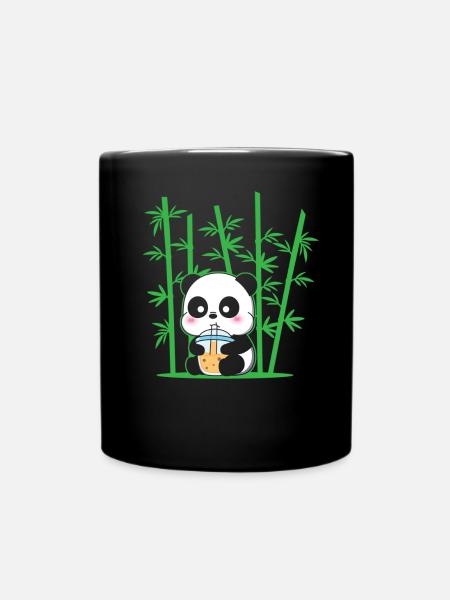 Kawaii Panda Bubble Tea Boba Tee Panda - Mug uni - noir