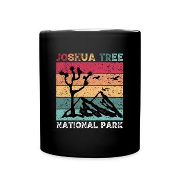 Joshua Tree Souvenir Kalifornien Nationalpark Camp - Tasse einfarbig - Schwarz - Vorne