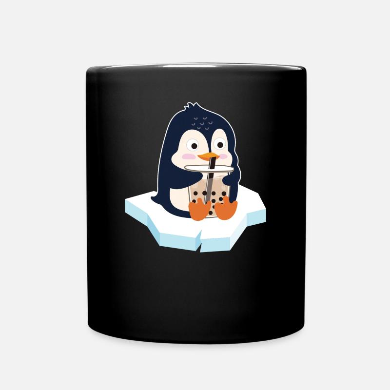Kawaii Pinguin Bubble Tea Boba Tea Pinguin - Tasse einfarbig - Schwarz