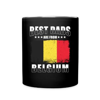 Best fathers come from Belgium - Full Colour Mug - black - Front
