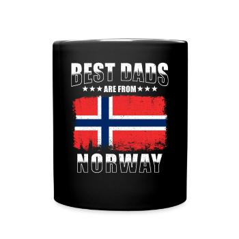 Beste Väter kommen aus Norwegen - Tasse einfarbig - Schwarz - Vorne