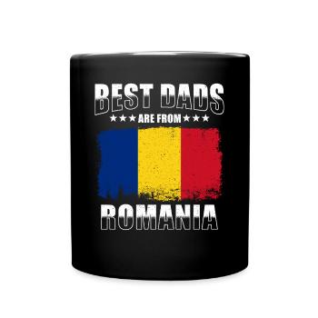 Romanian Dad Romania Father - Full Colour Mug - black - Front