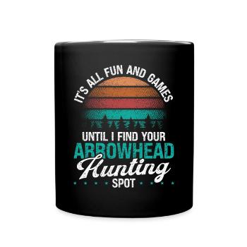 Arrowhead Hunting Spot Vintage Collector Humour - Mug uni - noir - Devant