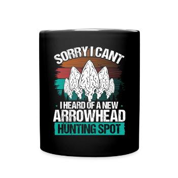 Arrowhead Hunting Sorry I cant Funny ArtifactArrow - Tasse einfarbig - Schwarz - Vorne