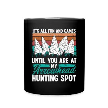 Collectionneur d’artefacts Drôle de spot de chasse à la pointe de flèche - Mug uni - noir - Devant