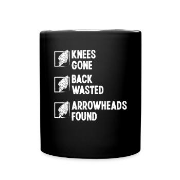 Collector Knee Pain Back Injury Arrowhead Hunting - Full Colour Mug - black - Front