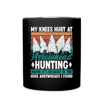 Arrowhead Hunting Humor Knee Injury Surgery Funny - Full Colour Mug - black - Front