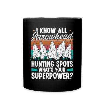 Arrowhead Hunting Whats your Superpower Collector - Tasse einfarbig - Schwarz - Vorne