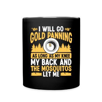 Gold Prospector Knee Injury Back Mosquito Miner - Full Colour Mug - black - Front