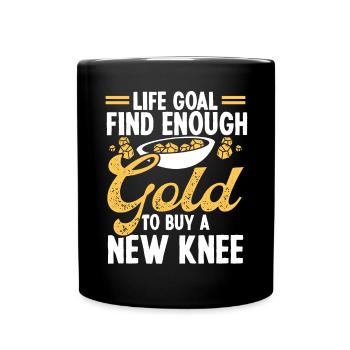 Gold Prospector Knee Injury Replacement Miner - Full Colour Mug - black - Front
