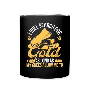 Gold Prospector Knee Injury Replacement Miner - Full Colour Mug - black - Front