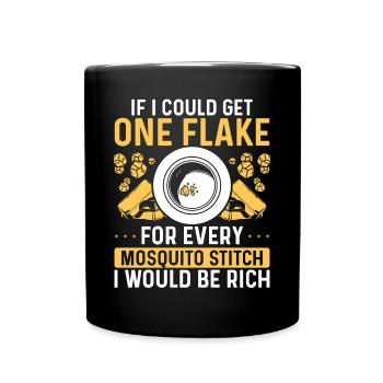 Gold Panner Mosquito Stiches Prospector Miner - Full Colour Mug - black - Front
