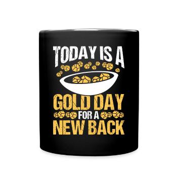 Gold Back Injury Surgery Replacement Panner - Full Colour Mug - black - Front