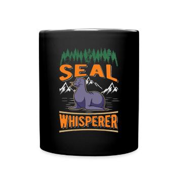 Seal Whisperer Sea Lion Seal - Full Colour Mug - black - Front