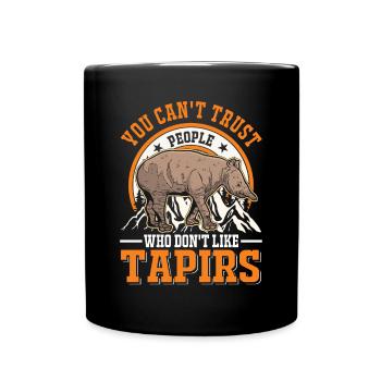 Tapir Western Tapir Tapirdae Tapir - Full Colour Mug - black - Front