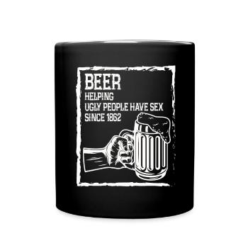 Biertrinker Bier Trinken Sauftour Männer - Tasse einfarbig - Schwarz - Vorne