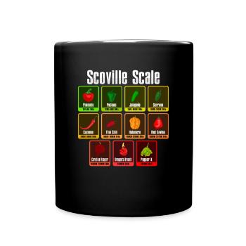 Scoville Skala Habanero Chili Liebhaber - Tasse einfarbig - Schwarz - Vorne