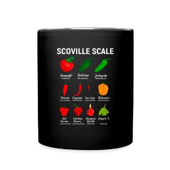 Scoville Skala Habanero Chili Liebhaber - Tasse einfarbig - Schwarz - Vorne