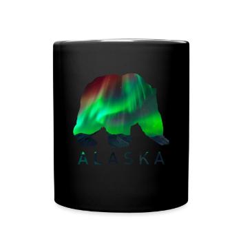 Alaska Geschenk Kinder Herren Damen USA Natur Eis - Tasse einfarbig - Schwarz - Vorne