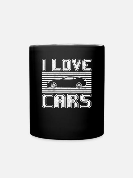 I love cars - Tasse einfarbig - Schwarz