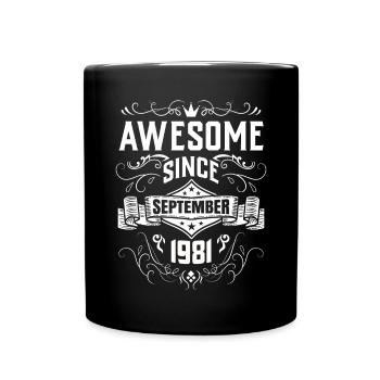 Septembre Fête d’anniversaire Ancienne année de construction 1981 - Mug uni - noir - Devant