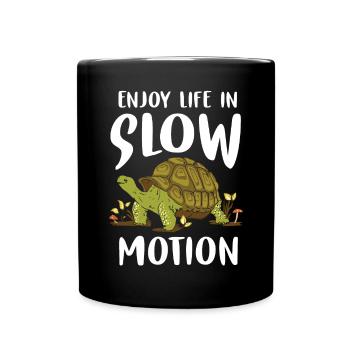 Turtle Relaxed Chill Sea Ocean Beach - Full Colour Mug - black - Front