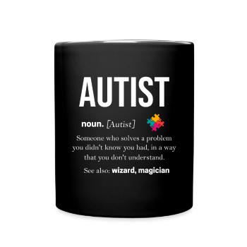 Autisme Cadeau Autiste Asperger TDAH Autisme - Mug uni - noir - Devant