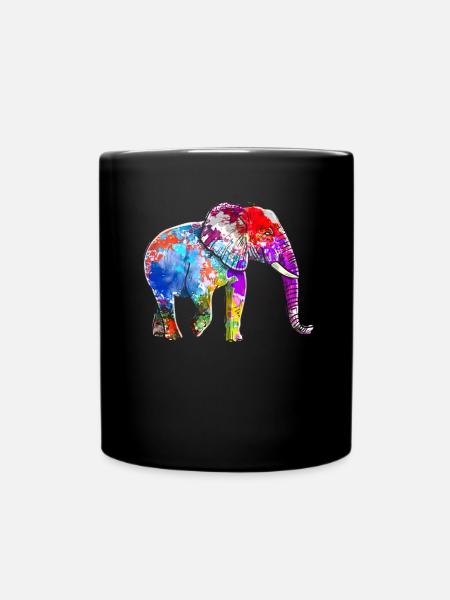 Éléphant - Mug uni - noir