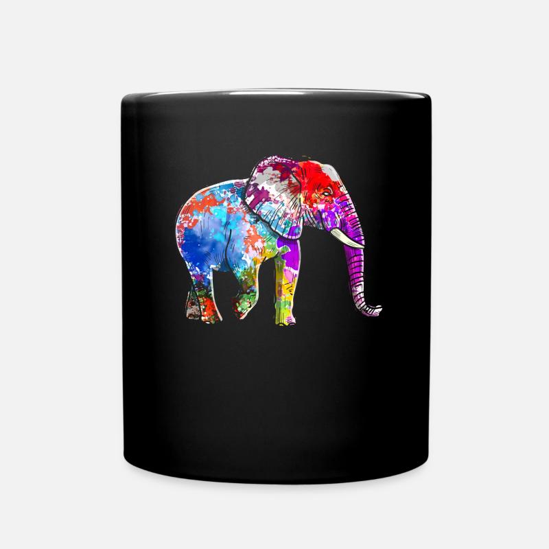 Elefant - Tasse einfarbig - Schwarz
