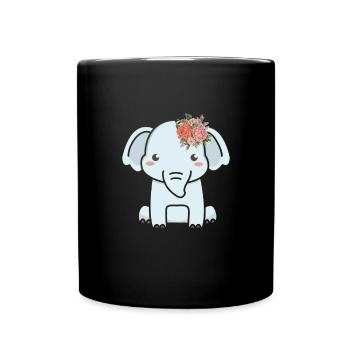 Elephant Elephant Elephant Proboscis Zoo Circus - Full Colour Mug - black - Front