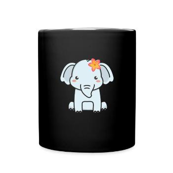 Elephant Tshirt pour Elephant Elephant Kids Zoo - Mug uni - noir - Devant
